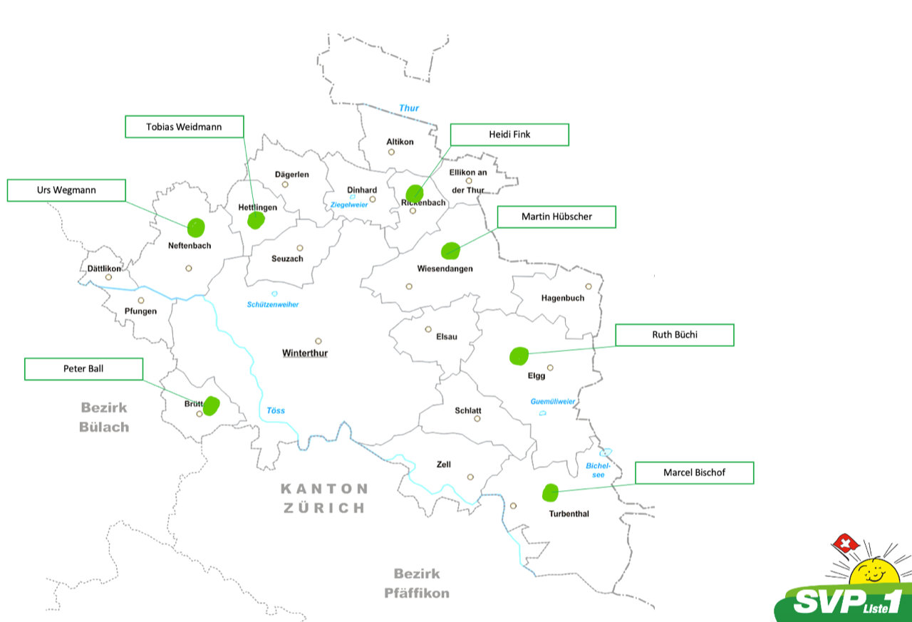 Verteilung der Kandidatinnen und Kandidaten